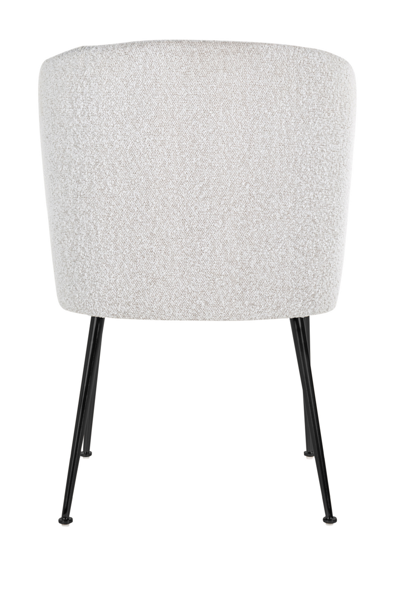 Black Leg White Bouclé Chair | OROA Fallon | OROA