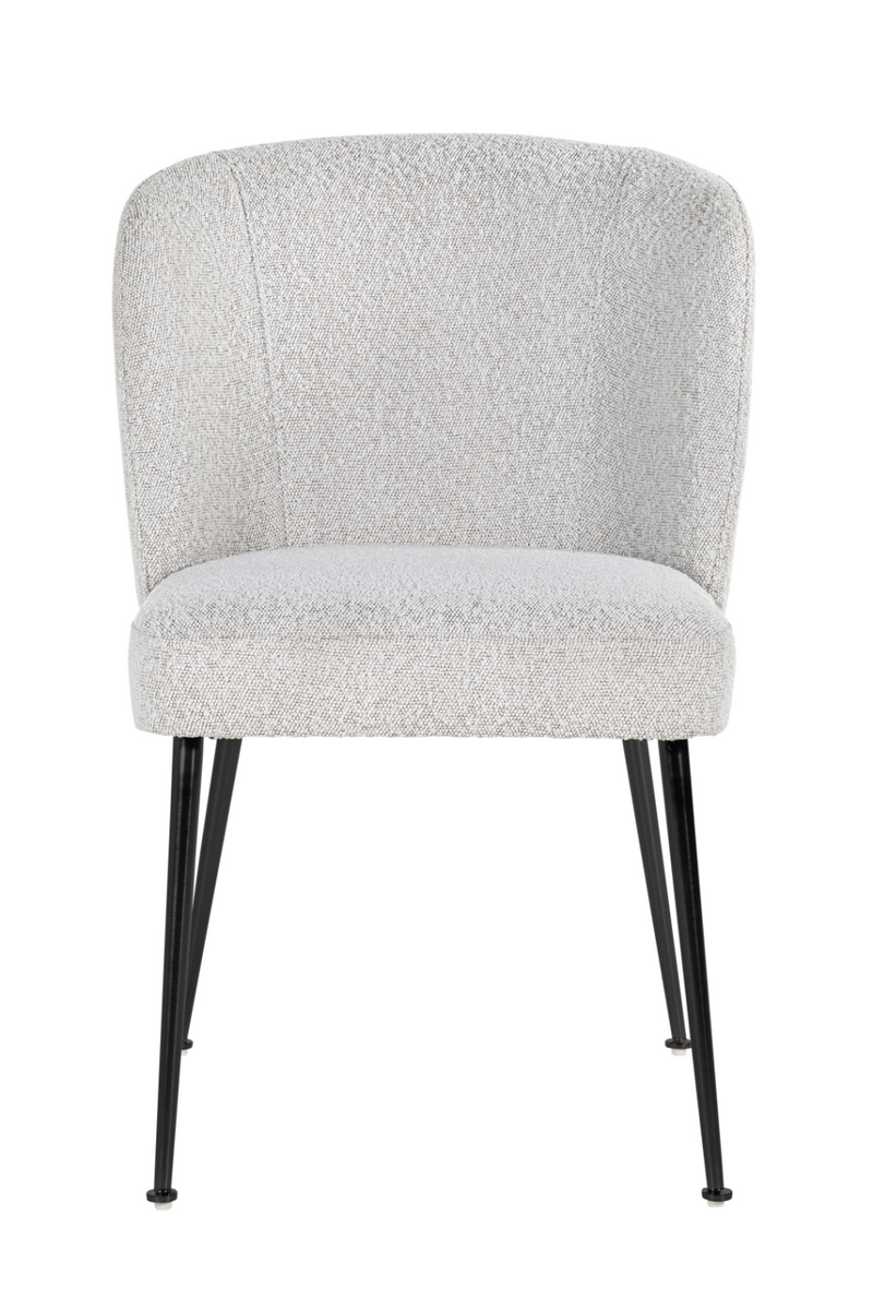 Black Leg White Bouclé Chair | OROA Fallon | OROA