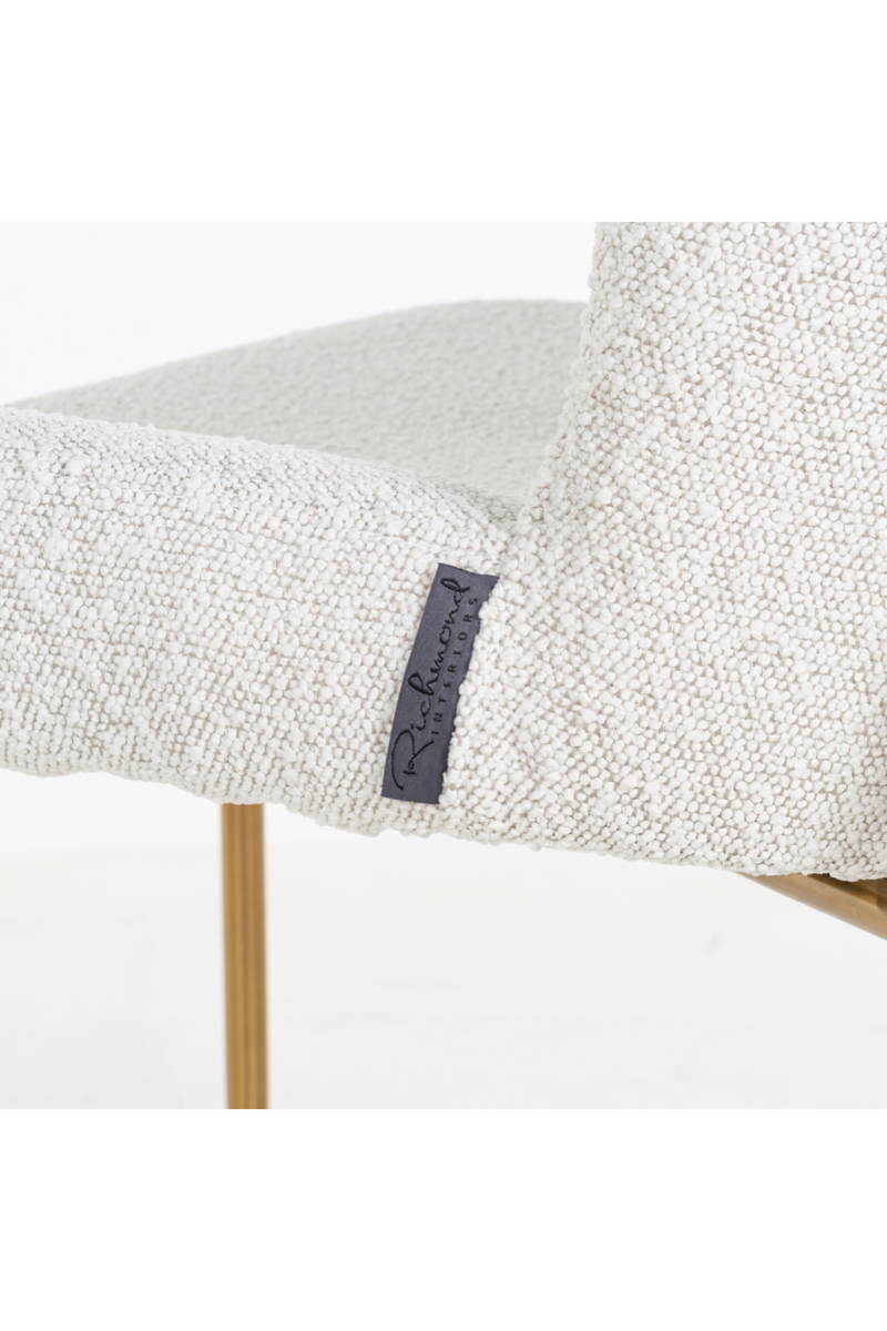 White Bouclé Contemporary Dining Chair | OROA Odessa | OROA