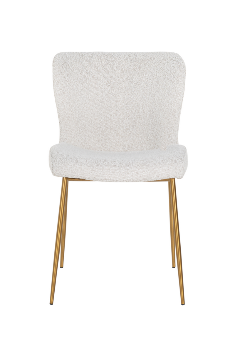 White Bouclé Contemporary Dining Chair | OROA Odessa | OROA