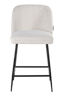 Tabouret de comptoir Bouclé blanc | Richmond Pulitzer | Meubleluxe.fr