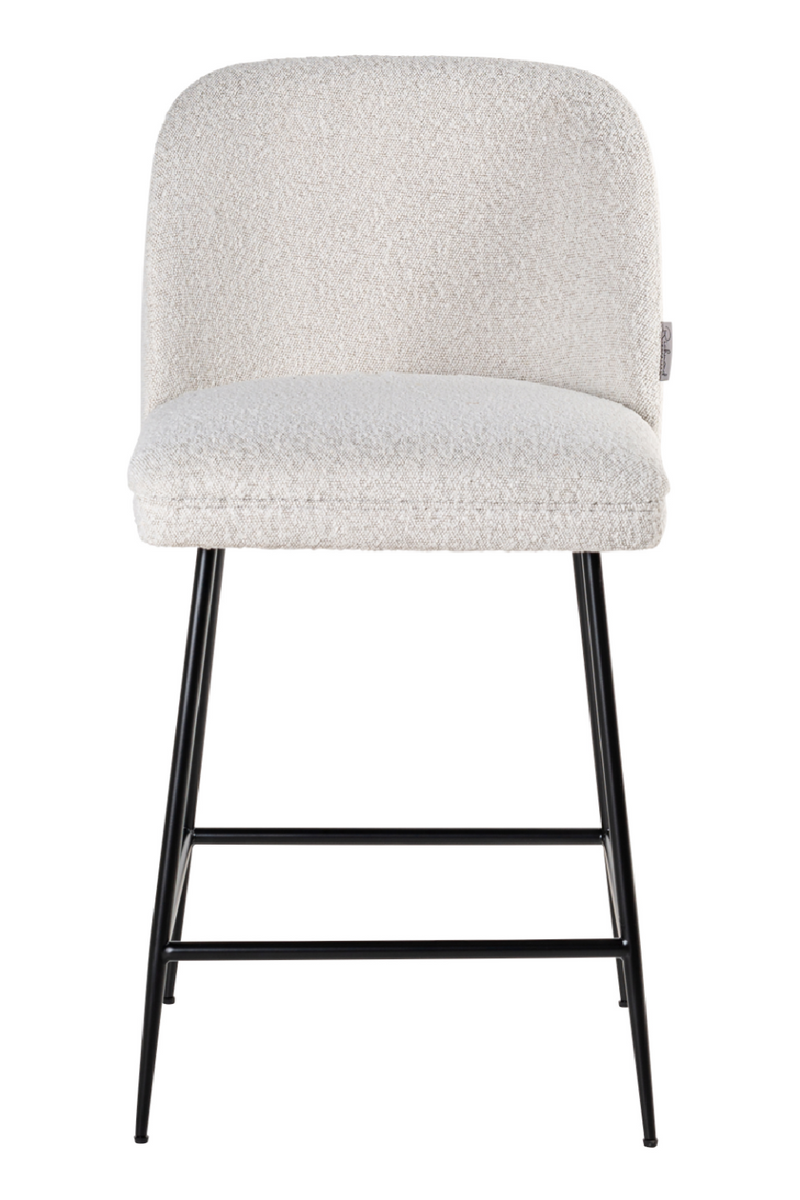 Tabouret de comptoir Bouclé blanc | Richmond Pulitzer | Meubleluxe.fr