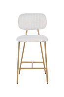 Tabouret de comptoir Bouclé blanc | Richmond Xenia | Meubleluxe.fr