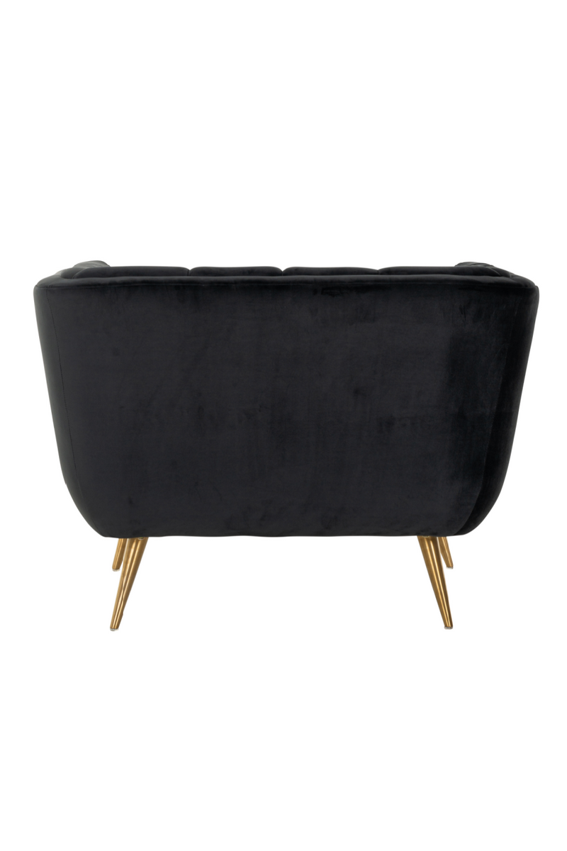 Fauteuil en velours noir | Richmond Huxley | Meubleluxe.fr