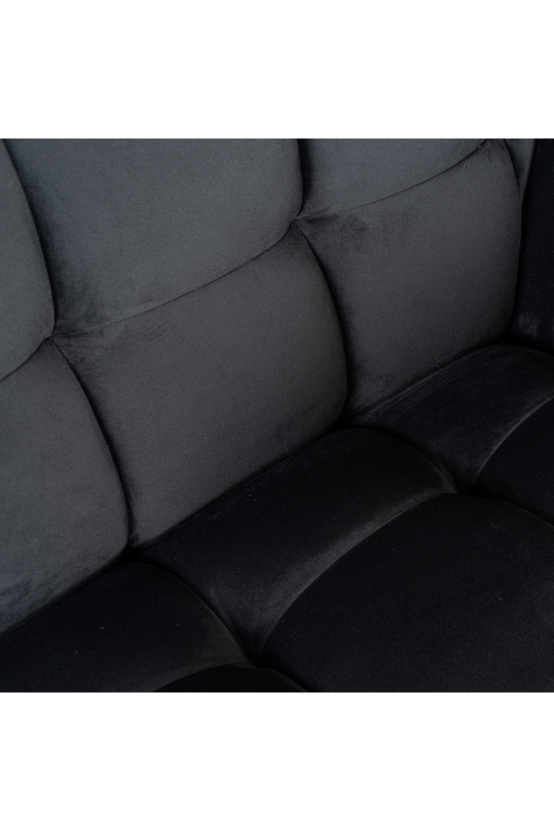 Fauteuil en velours noir | Richmond Huxley | Meubleluxe.fr