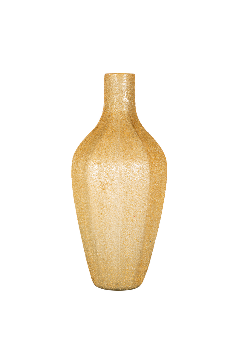 Vase bouteille en verre doré S | Richmond Cilou | Meubleluxe.fr