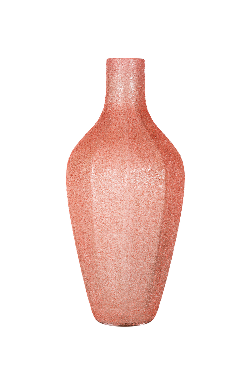 Vase bouteille en verre rose L | Richmond Ceylin | Meubleluxe.fr