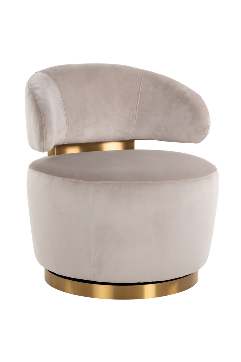 Fauteuil pivotant bouclé blanc | Richmond Maxime | Meubleluxe.fr