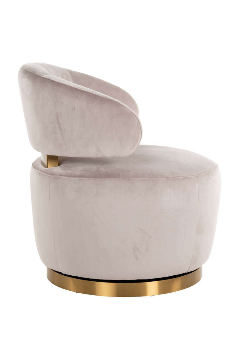 Fauteuil pivotant bouclé blanc | Richmond Maxime | Meubleluxe.fr