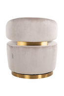 Fauteuil pivotant bouclé blanc | Richmond Maxime | Meubleluxe.fr