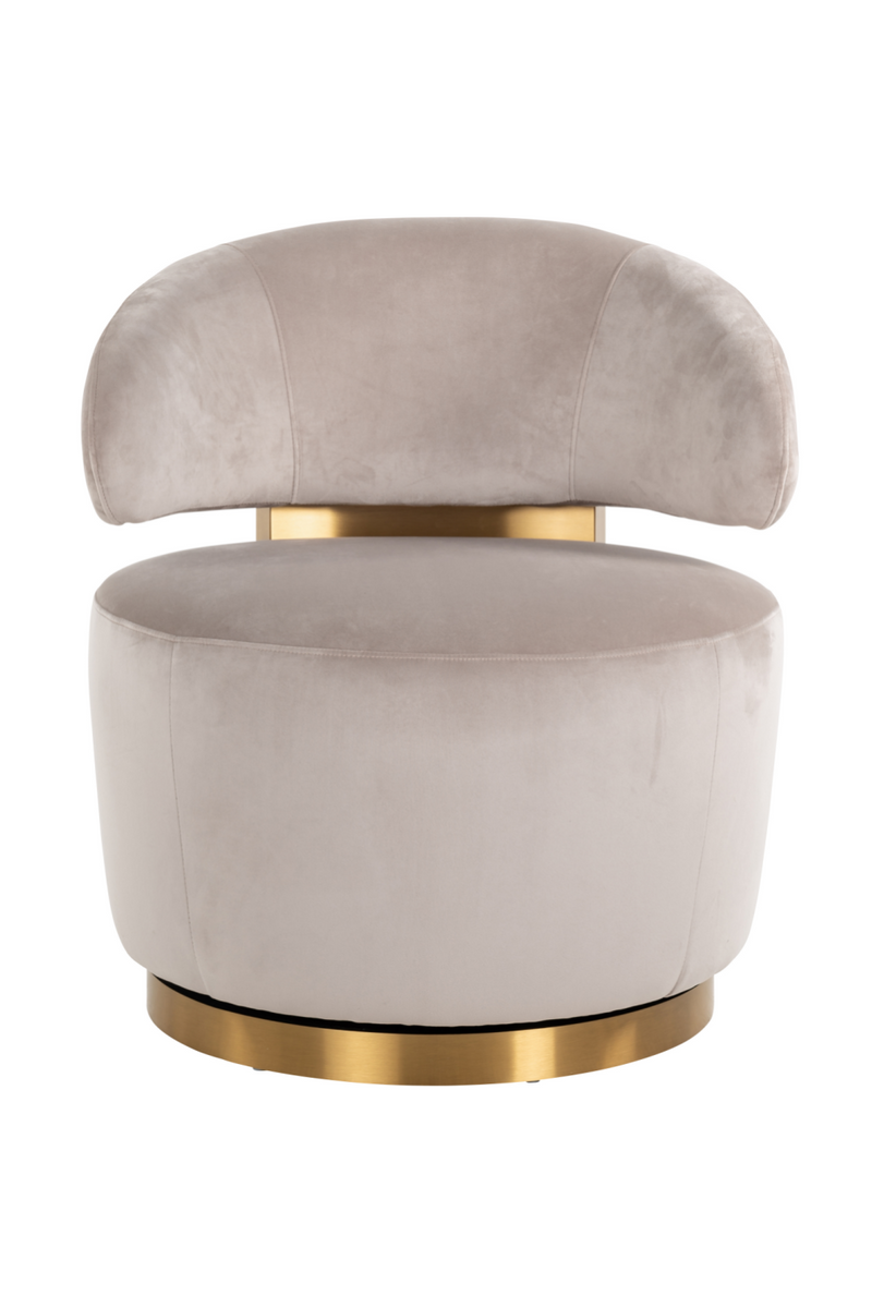 Fauteuil pivotant bouclé blanc | Richmond Maxime | Meubleluxe.fr