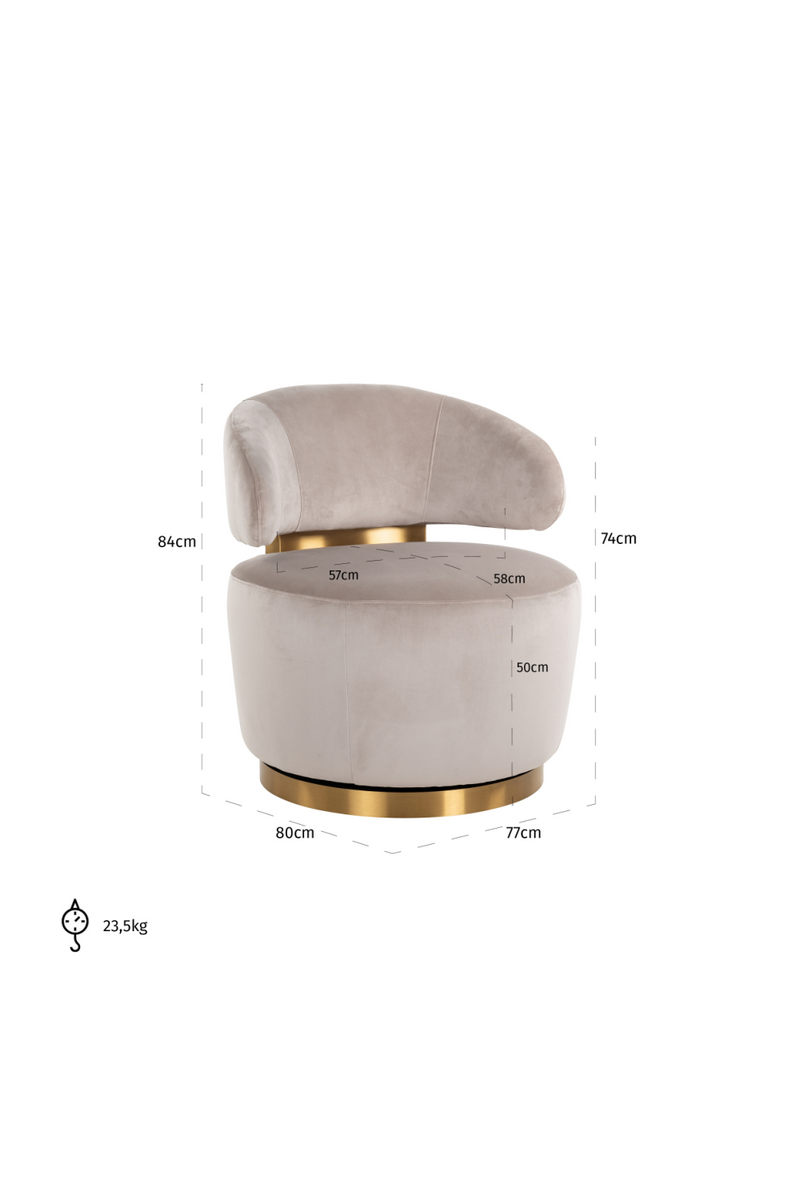 Fauteuil pivotant bouclé blanc | Richmond Maxime | Meubleluxe.fr