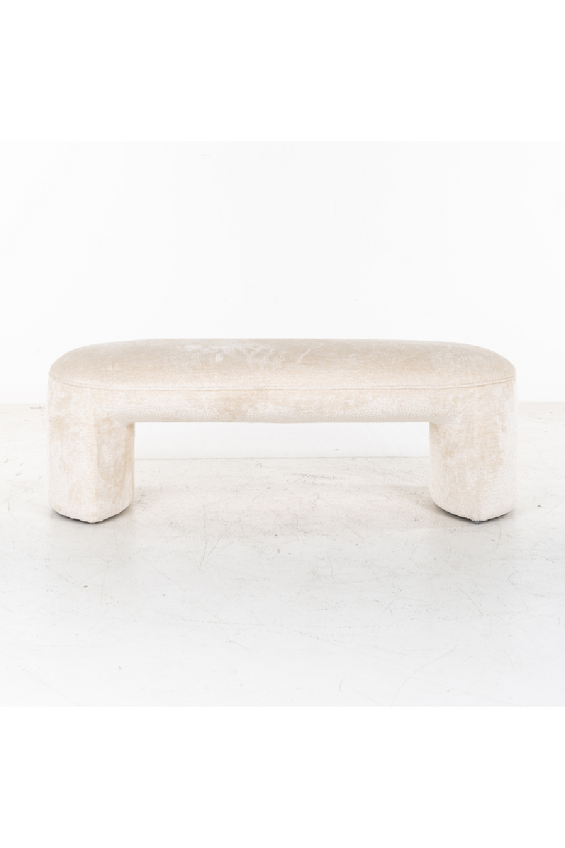 Banquette en tissu chenille crème | Richmond Fargo | Meubleluxe.fr