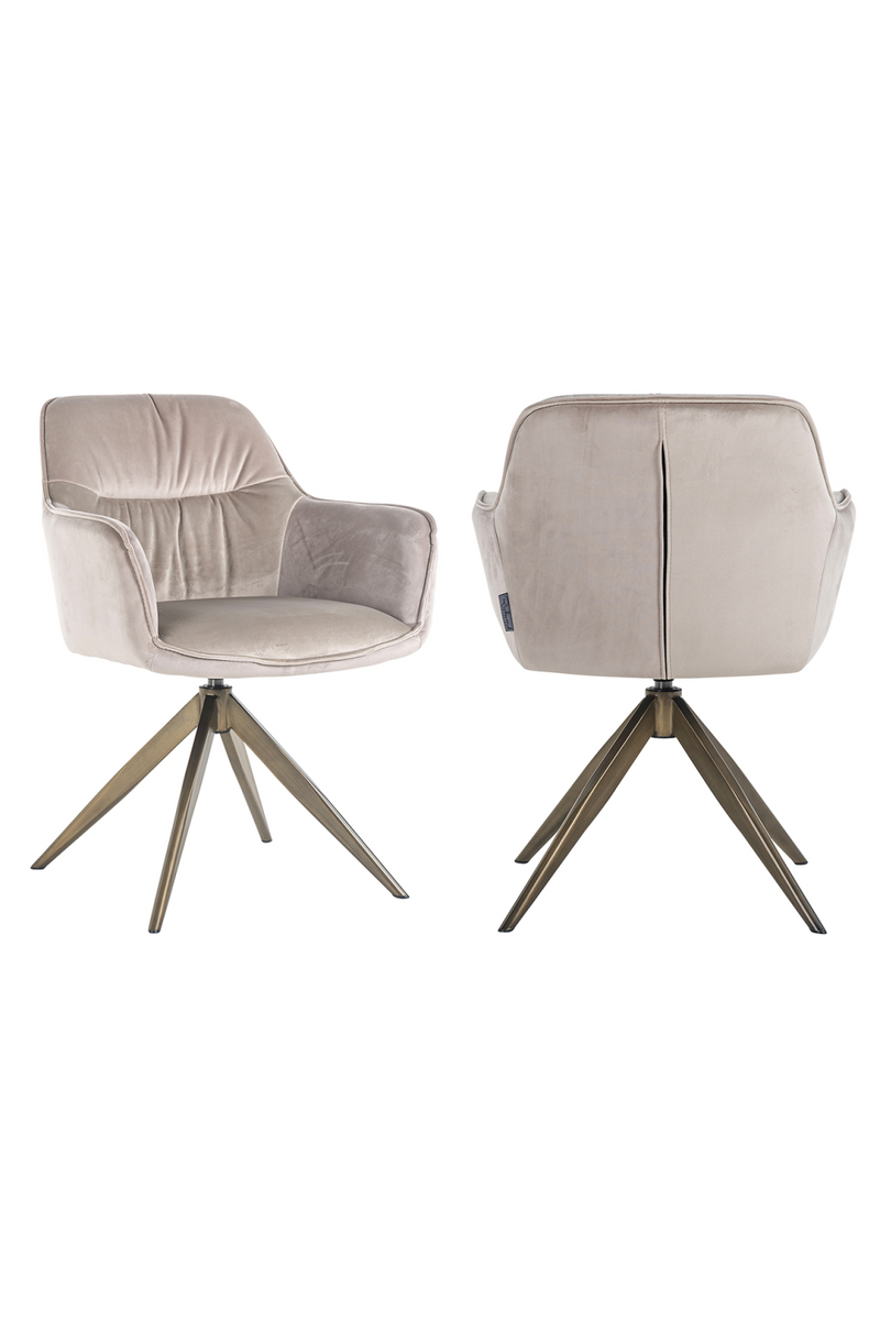 Upholstered Quadropod Swivel Chair | OROA Aline | OROA.com