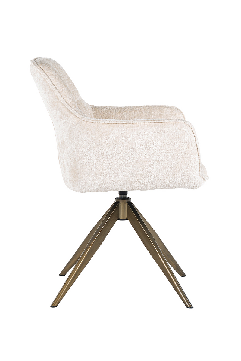 Upholstered Quadropod Swivel Chair | OROA Aline | OROA.com