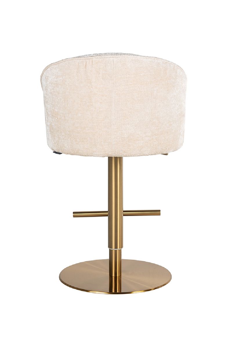 Tabouret moderne taupe crème | Richmond Zabi | Meubleluxe.fr