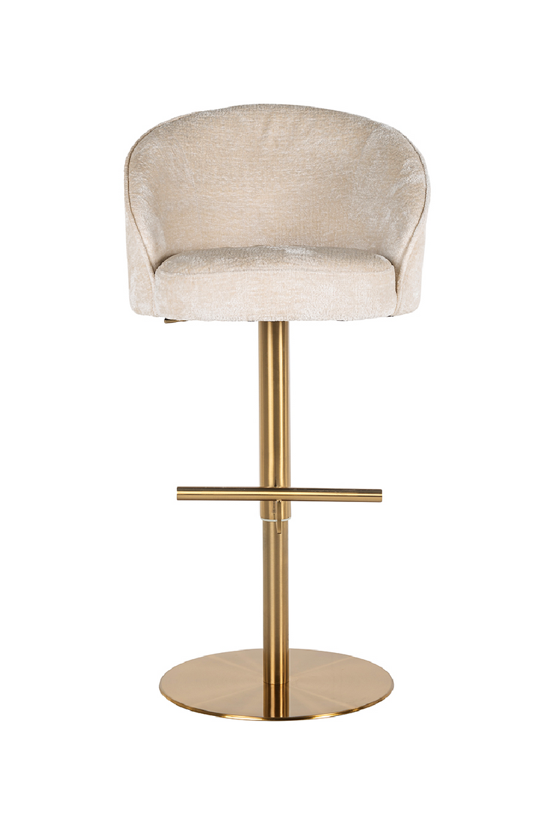 Tabouret moderne taupe crème | Richmond Zabi | Meubleluxe.fr