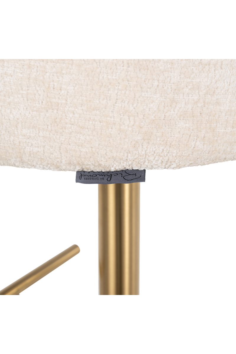 Tabouret moderne taupe crème | Richmond Zabi | Meubleluxe.fr