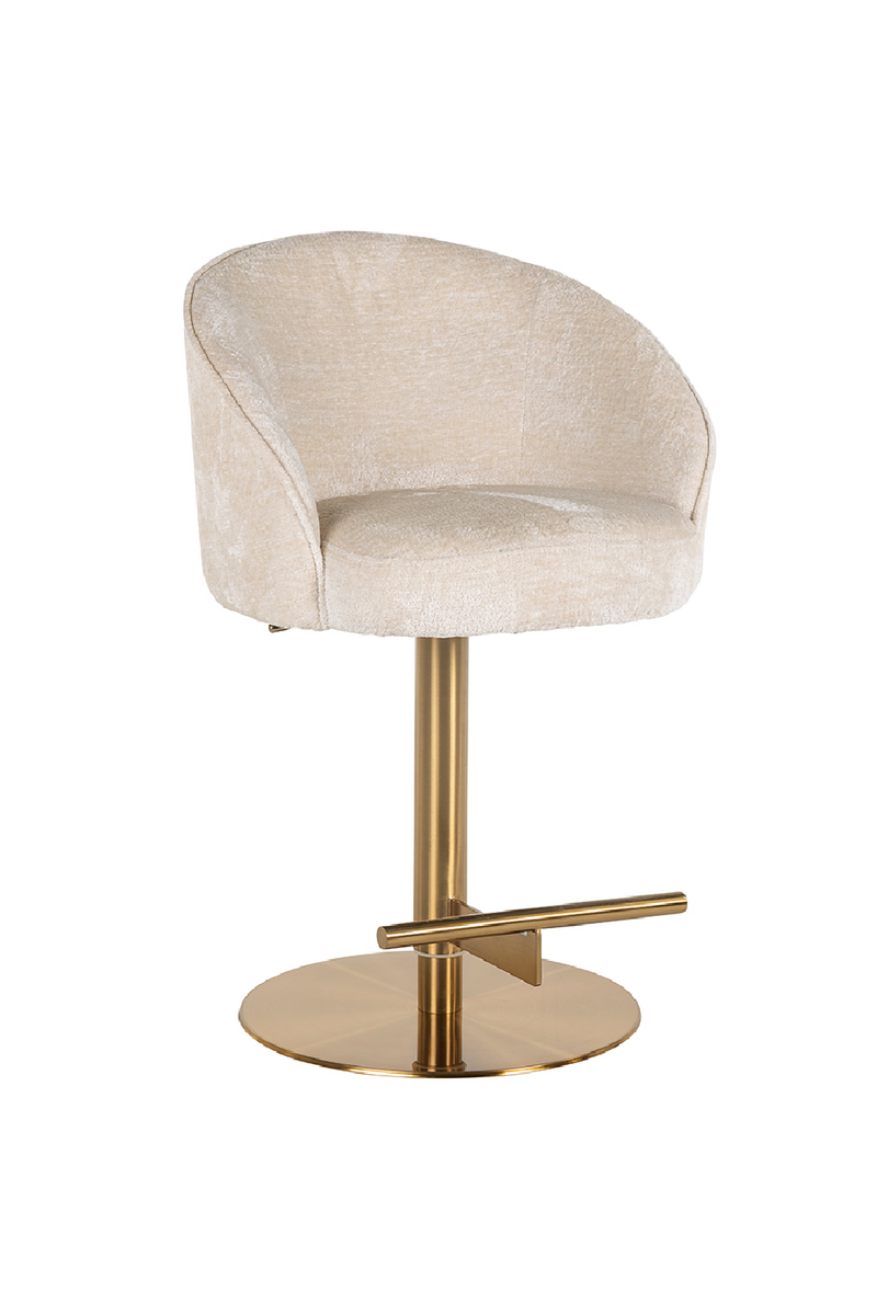 Tabouret moderne taupe crème | Richmond Zabi | Meubleluxe.fr