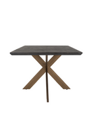 Table de salle à manger rectangulaire en chêne et laiton 260 cm | Richmond Blackbone | Meubleluxe.fr