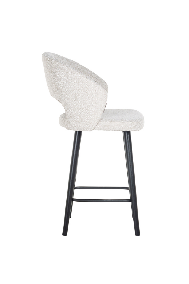 Chaise de comptoir en tissu chenille | Richmond Savoy | Meubleluxe.fr