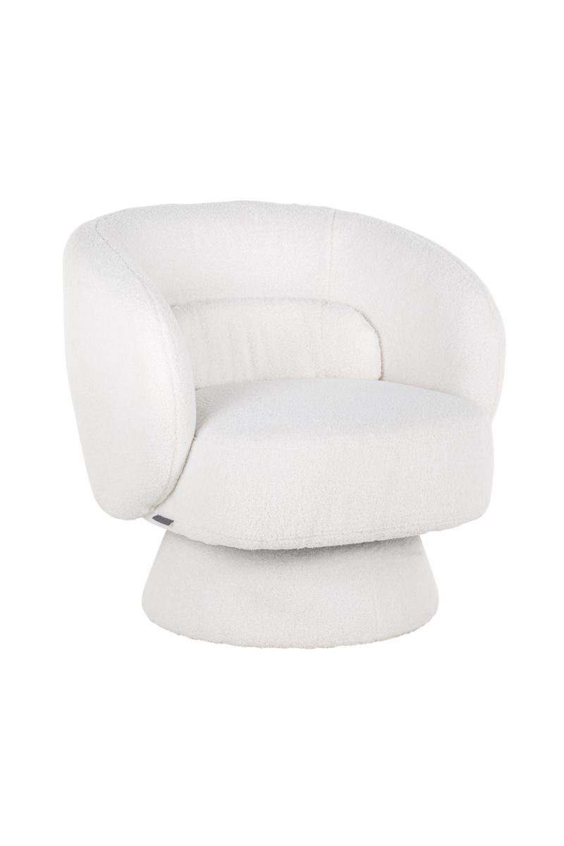 Fauteuil pivotant mellotonné blanc | Richmond Senna | Meubleluxe.fr