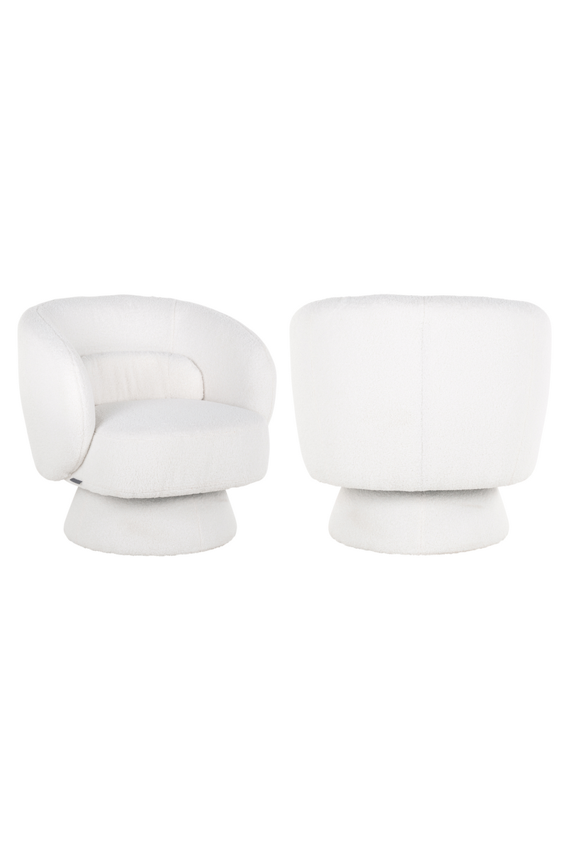 Fauteuil pivotant mellotonné blanc | Richmond Senna | Meubleluxe.fr