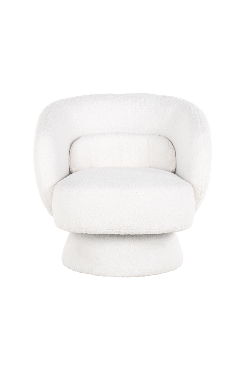 Fauteuil pivotant mellotonné blanc | Richmond Senna | Meubleluxe.fr