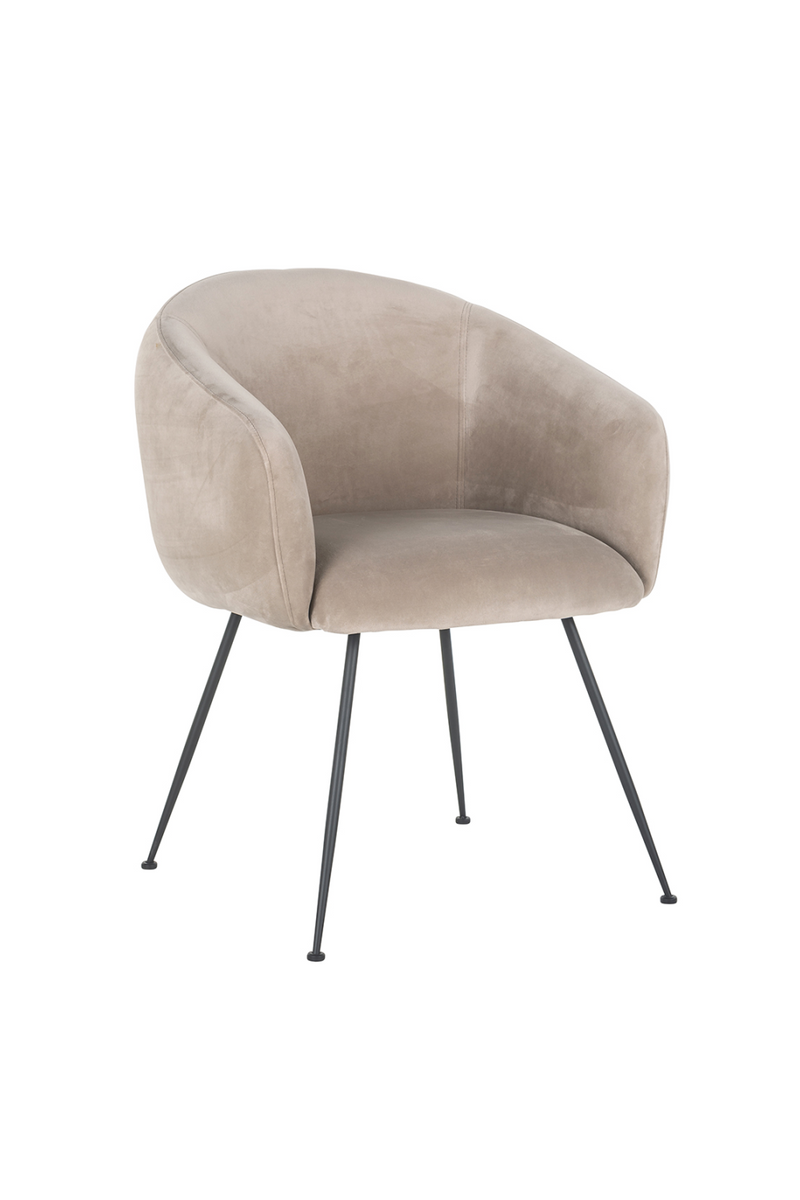 Chaise de salle à manger en velours kaki | Richmond Avanti | Meubleluxe.fr