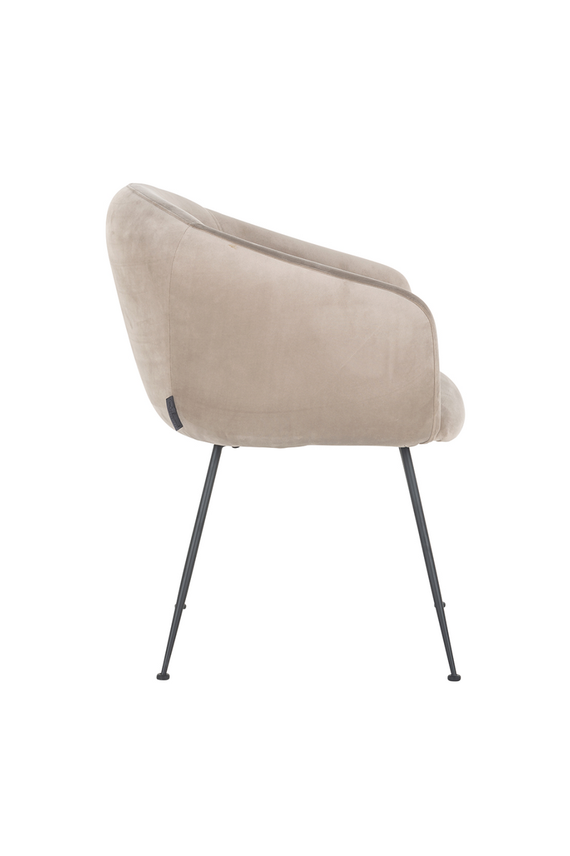 Chaise de salle à manger en velours kaki | Richmond Avanti | Meubleluxe.fr