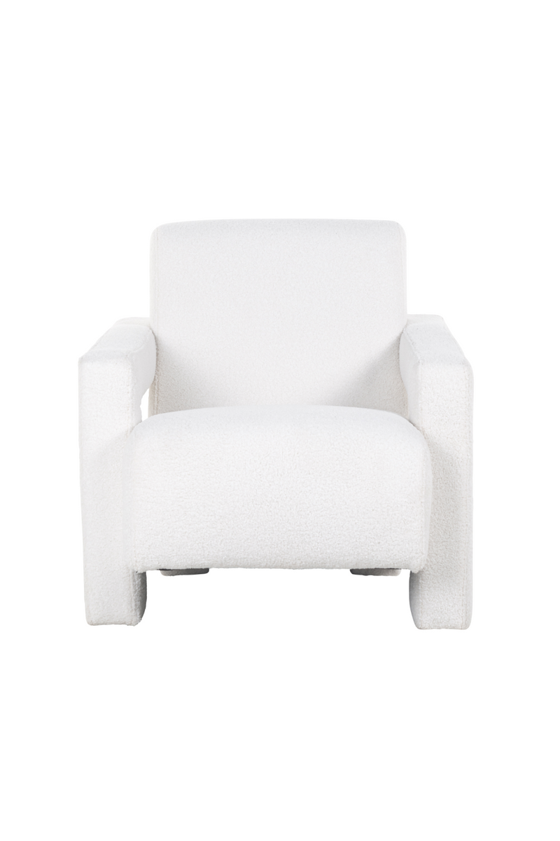 Fauteuil à mellotonné blanc | Richmond Casey | Meubleluxe.fr