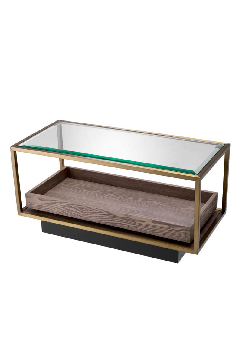 Table basse en bois et verre transparent | Eichholtz Roxton | Meuble luxe