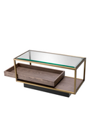 Table basse en bois et verre transparent | Eichholtz Roxton | Meuble luxe