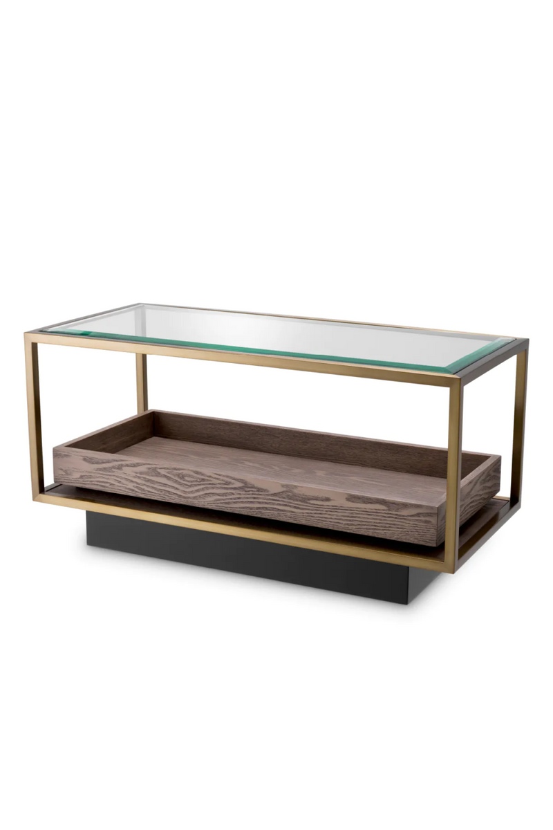 Table basse en bois et verre transparent | Eichholtz Roxton | Meuble luxe