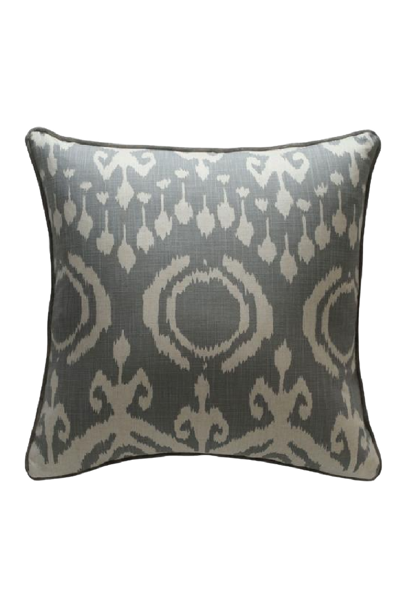 Coussin Ikat avec passepoil en velours M | Andrew Martin Volcano | Meubleluxe.fr